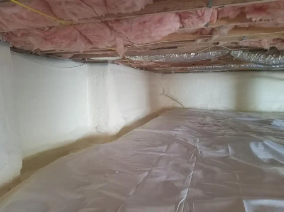 Crawl space encapsulation with closed-cell spray foam for Attic Insulation in Brooksville